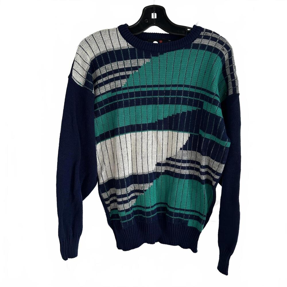 Vintage Cooper Canadian Granpa Style Wool Blend Knit Men's Sweater - G/L